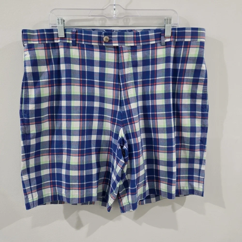 Peter‎ Millar Mens Plaid Golf Shorts Size 40 Us Open Sporty Athleisure